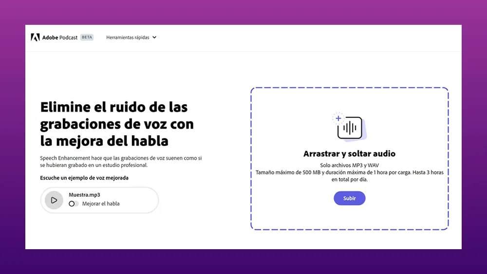 Adobe Podcast – Grabación y edición de audio con IA