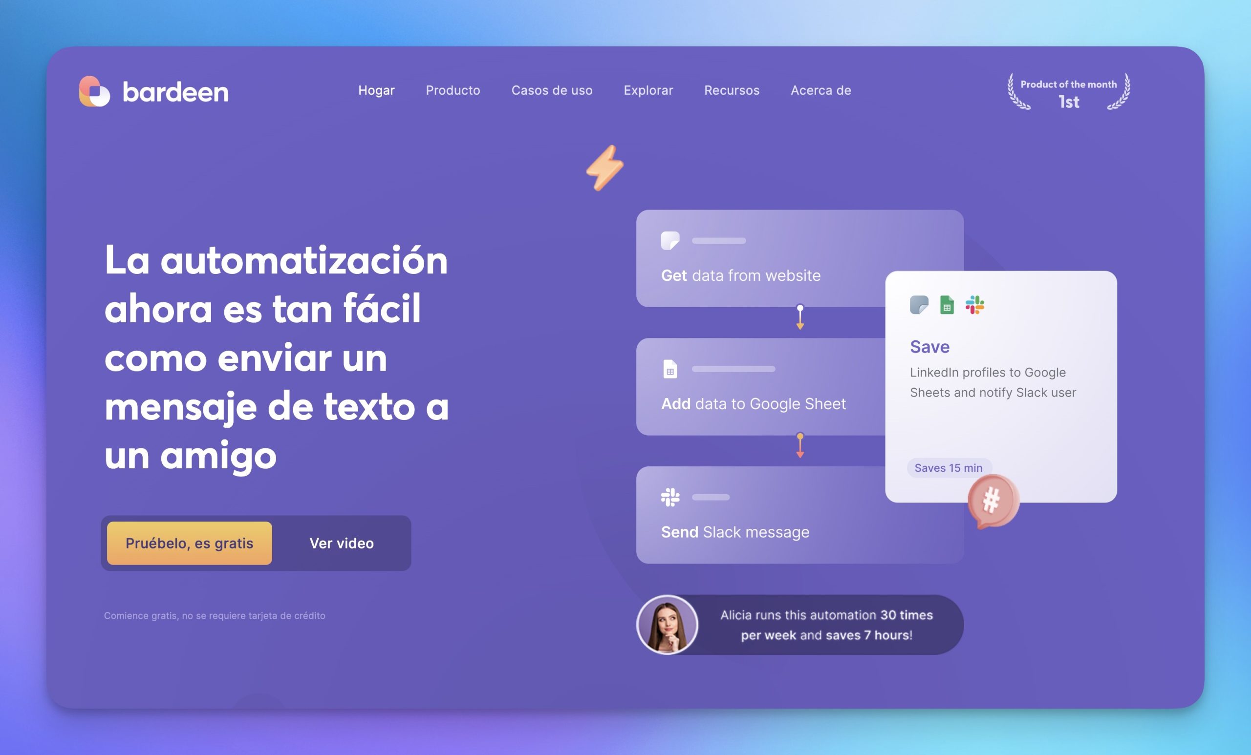 Bardeen – Tu asistente de IA para aumentar la productividad a través de automatizaciones