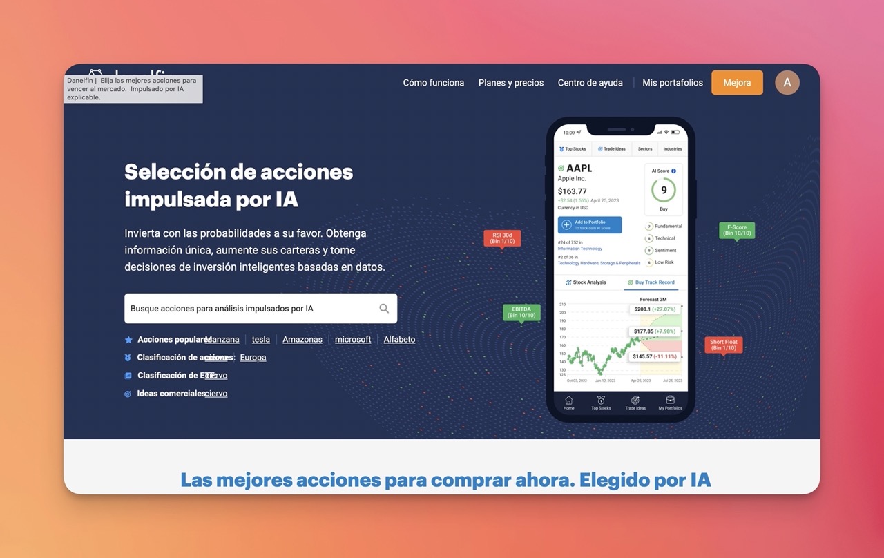 Danelfin – Tu Asistente de Inversión Impulsado por IA