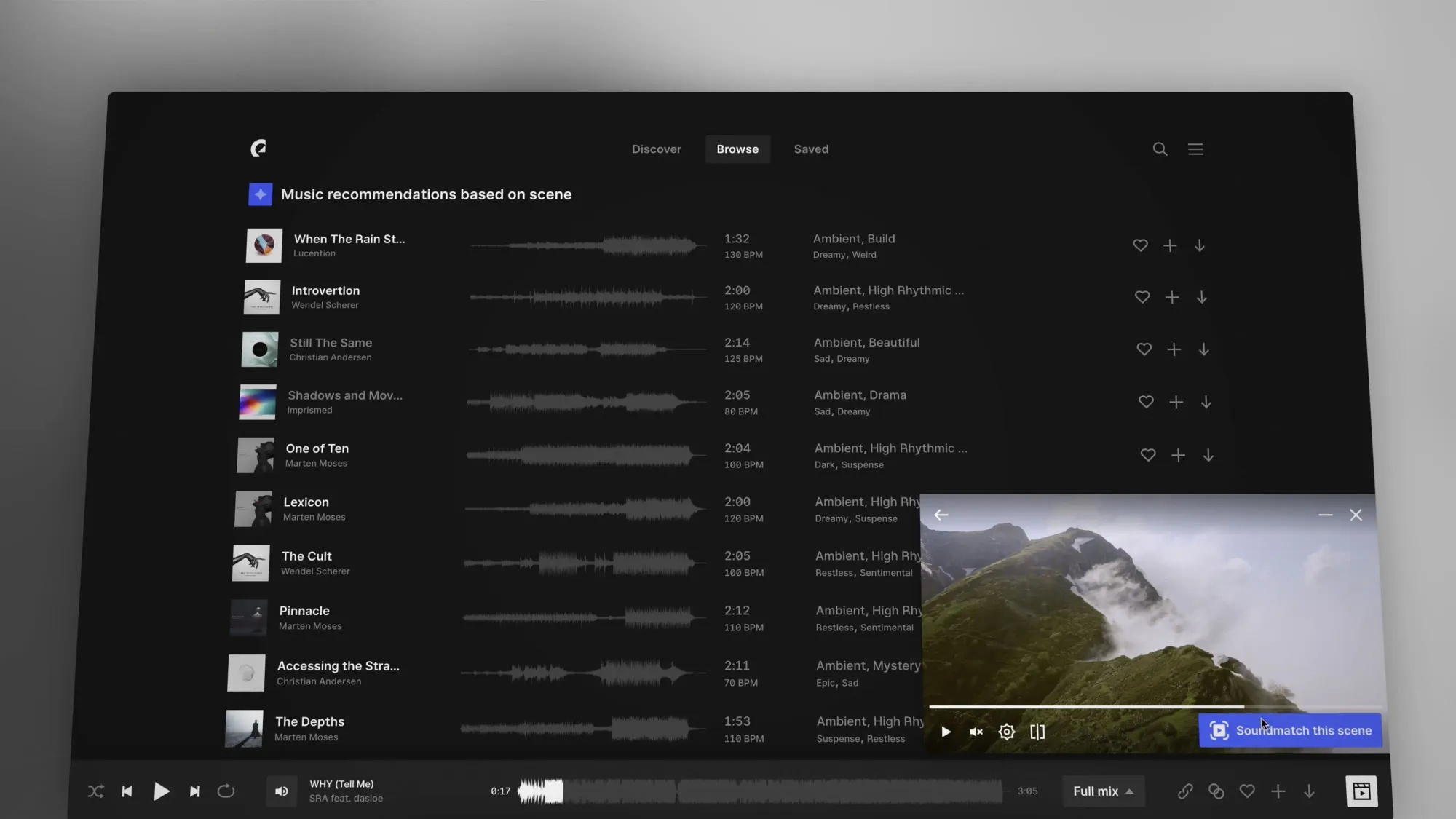 Epidemic Sound presenta Soundmatch para poner música a tus videos por IA 5 Epidemic Sound presenta Soundmatch para poner música a tus videos por IA Presentación: Soundmatch