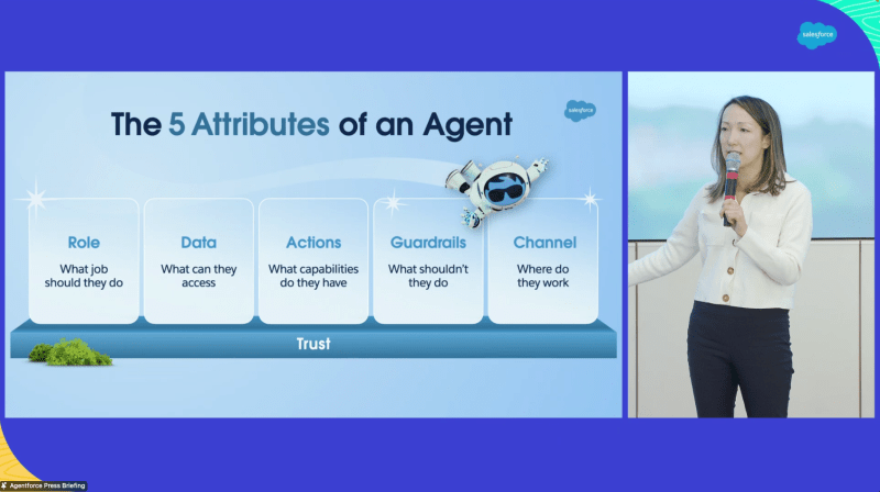 Clara Shih explicando características clave