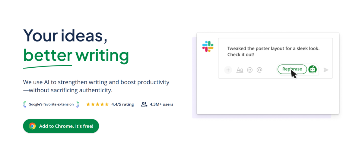 Página de inicio de Quillbot.