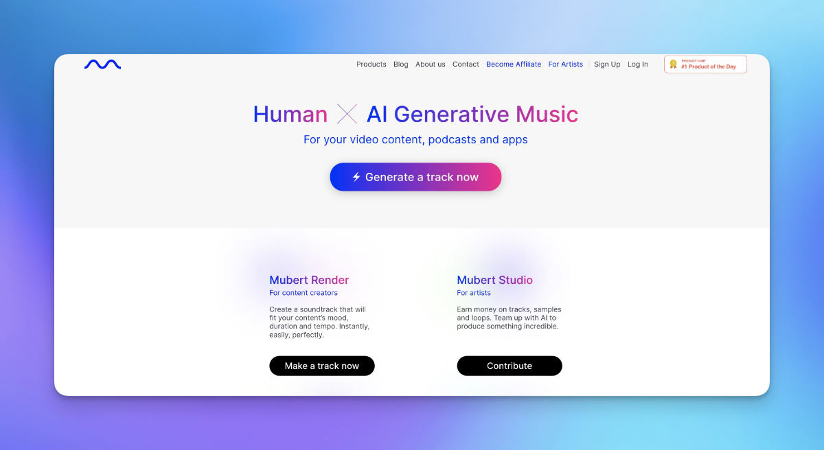 Mubert – Crea tu música con IA y en tiempo real