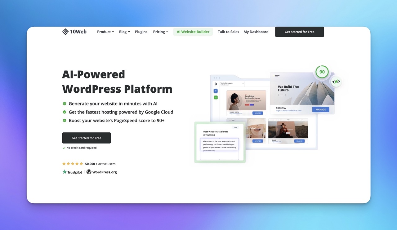 10web – La IA para crear tu web en WordPress en segundos