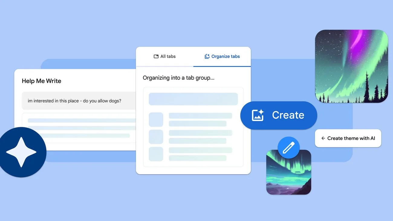 3 nuevas características de inteligencia artificial generativa llegan a Google Chrome
