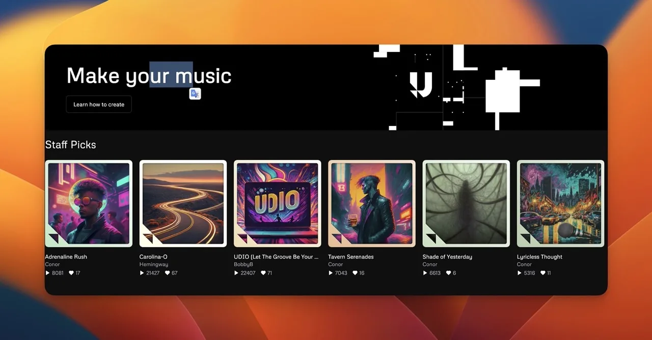 UDIO – Crea música con Inteligencia Artificial en 1 min