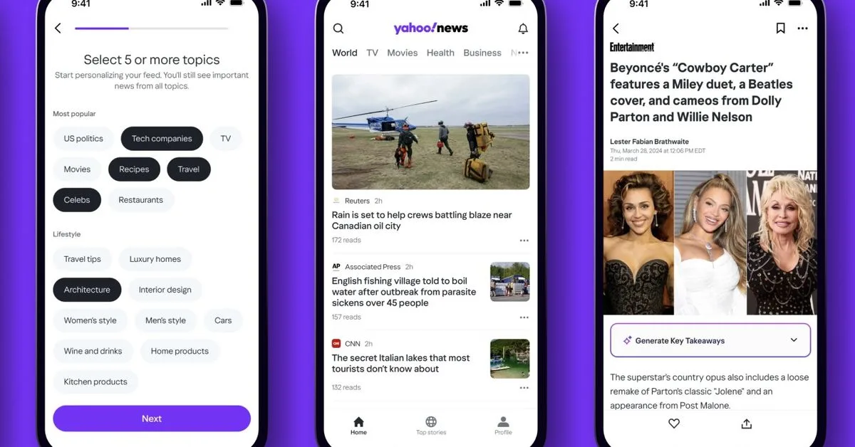 Yahoo resucita Artifact en una nueva aplicación de noticias impulsada por inteligencia artificial.