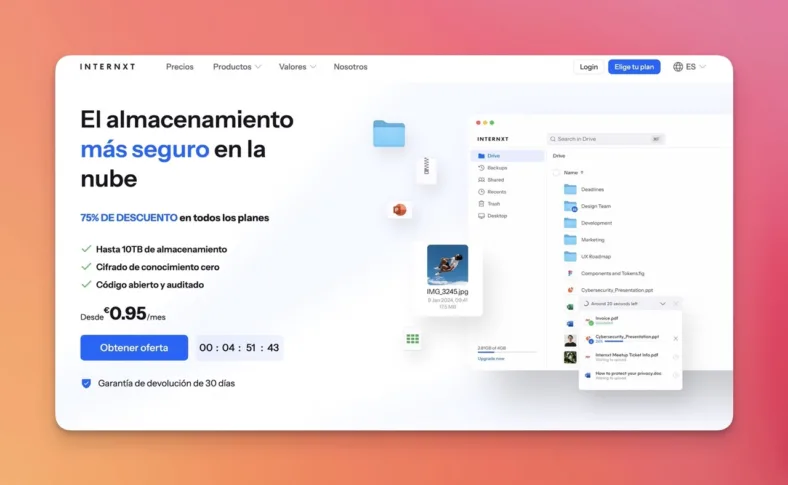 Internxt – Almacenamiento en la nube seguro AI Mafia IA en tamano grande Descubre Internxt, una plataforma de almacenamiento en la nube que prioriza la privacidad y la seguridad. Conoce sus características, ventajas y algunas alternativas viables.
