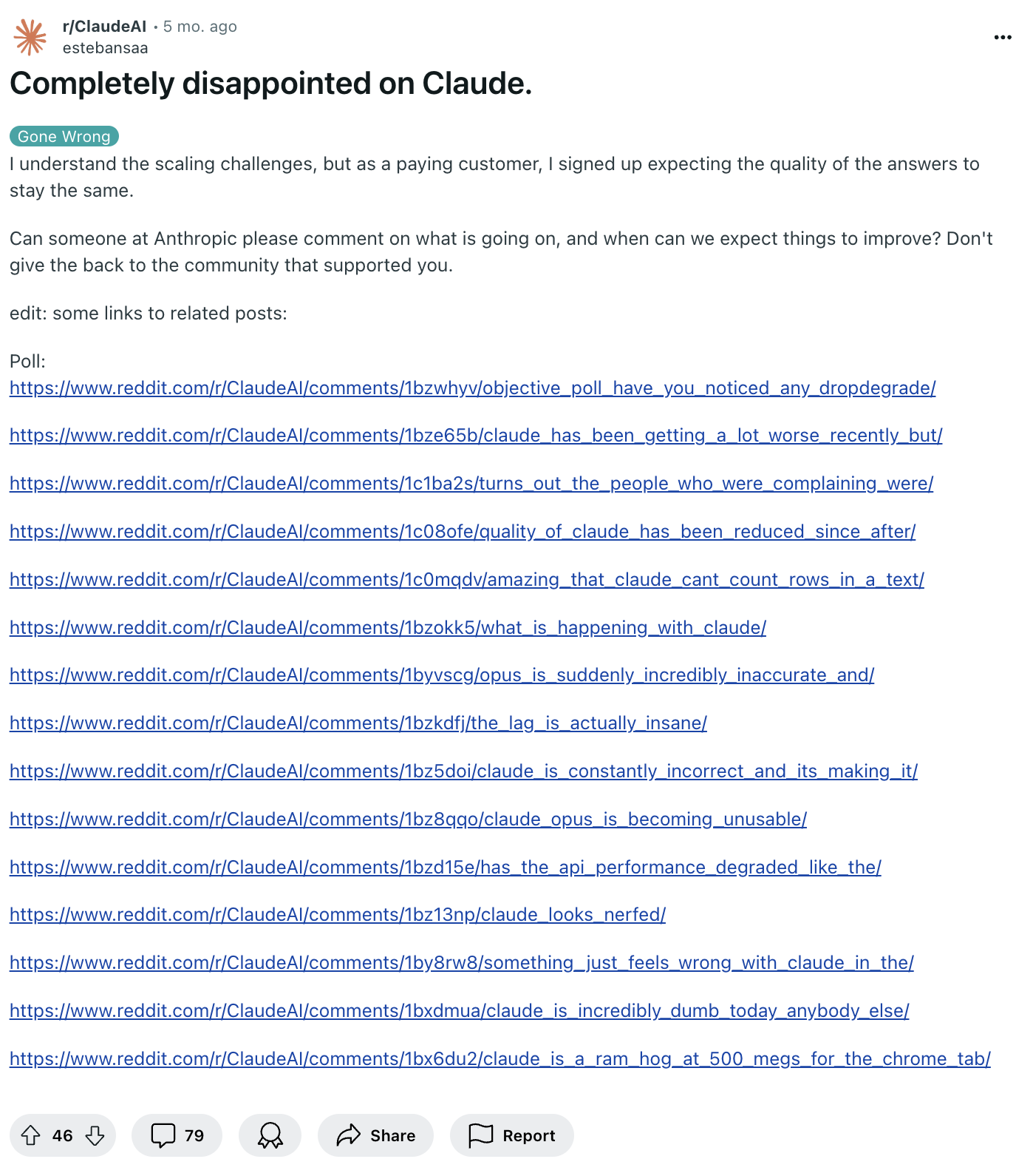 Usuarios afirman que Claude AI se vuelve menos inteligente, Anthropic lo niega. La degradación de los LLM continua. 2 Usuarios afirman que Claude AI se vuelve menos inteligente, Anthropic lo niega. La degradación de los LLM continua. Titulo optimizado para SEO quotUsuarios afirman que Claude AI se 2024-08-28 11:55:18